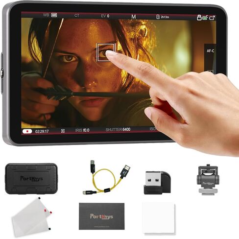 Portkeys LH7C Camera Monitor with Sunshade 7" 1000nit Field Monitor Wired Control for A7M V/A7M IV/A9 II/A9M3/FX3/FX30/A1/A7S III, R1/R5 Mark II/6 Mark III, BS1H/BGH1/GH5 II/GH6/7, etc in Saudi Arabia