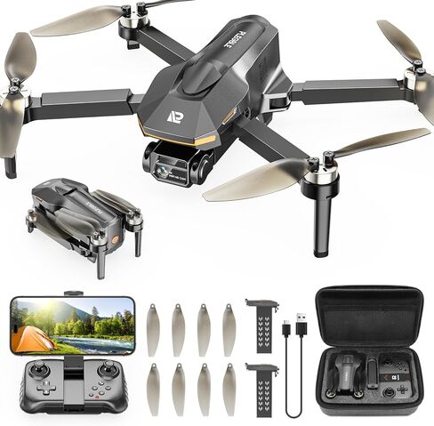 PLEGBLE Drones with Camera for Adults 4K, Beginner FPV Drone | Brushless Motor, 30 Mins Flight Time, Foldable Design, One-Key Takeoff/Landing, Emergency Stop, Under 249g, Gift for Kids in Saudi Arabia