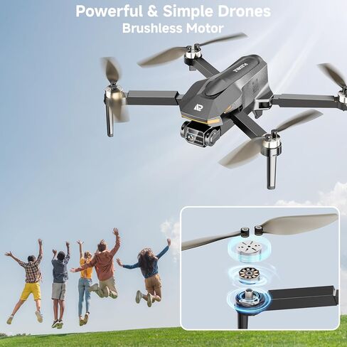 PLEGBLE Drones with Camera for Adults 4K, Beginner FPV Drone | Brushless Motor, 30 Mins Flight Time, Foldable Design, One-Key Takeoff/Landing, Emergency Stop, Under 249g, Gift for Kids in Saudi Arabia