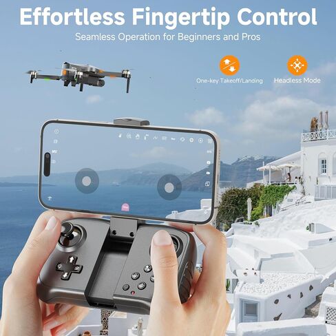 PLEGBLE Drones with Camera for Adults 4K, Beginner FPV Drone | Brushless Motor, 30 Mins Flight Time, Foldable Design, One-Key Takeoff/Landing, Emergency Stop, Under 249g, Gift for Kids in Saudi Arabia