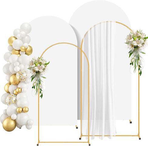 2 Pack Arch Backdrop Stand (7.2FT/6FT), Balloon Arch Stand | Metal Background Arch Stand, Backdrop Arch Frame, Wedding Arch for Backdrop in Saudi Arabia