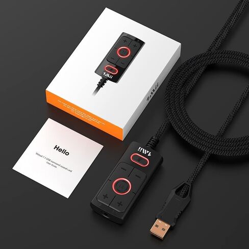 1Mii USB Sound Card, 3.5mm Audio Adapter with Virtual 7.1 for PC/Laptop | Plug and Play No Driver Needed, Control Volume Mute Directly, 6 ft Braided Cable, for Gaming, Meetings and Voice Chat in Saudi Arabia