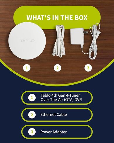 Tablo TV 4th Gen 4‑Tuner Over‑The‑Air DVR – No Subscriptions | Works with any TV Antenna & Compatible Devices | Watch, Pause & Record Live TV in Saudi Arabia