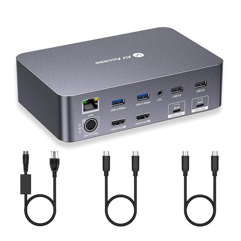 AV Access KVM Switch Dock 2 Monitors 2 Laptops, 4K KVM Switch Dual Monitor in Saudi Arabia