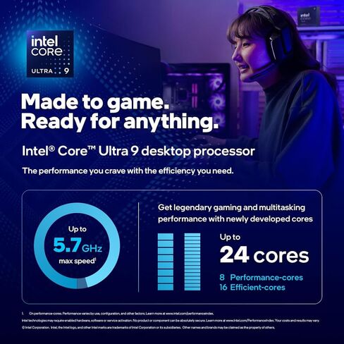معالج Intel® Core™ Ultra 9 285K، 24 نواة (8 P-core + 16 E-core) حتى 5.7 جيجا هرتز in Saudi Arabia