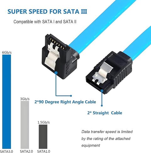 SATA Card, 6Gbps 4 Port Controller Expansion Card with 4 Cables & Low Profile Bracket, Non-Raid, Boot as System Disk, Support 4 SATA 3.0 Devices for Desktop PC & Workstation in Kuwait