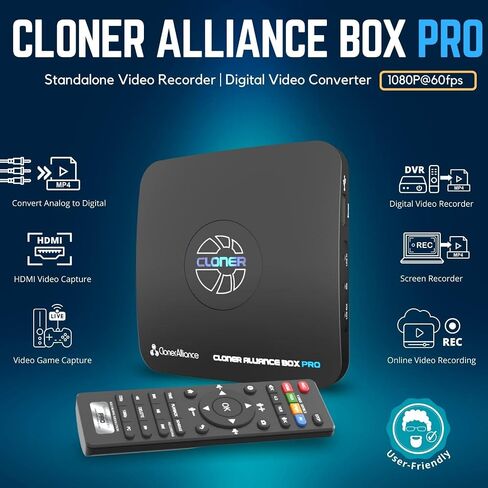 Box Pro, 1080p@60fps Video Recorder, DVR with HDMI Capture, Playback on TV. RCA/YPbPr/VGA to Digital Converter. Schedule Recording. No PC Required. in Saudi Arabia