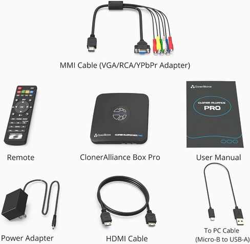 Box Pro, 1080p@60fps Video Recorder, DVR with HDMI Capture, Playback on TV. RCA/YPbPr/VGA to Digital Converter. Schedule Recording. No PC Required. in Saudi Arabia