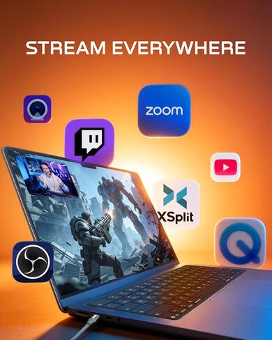 GENKI ShadowCast 3 Pro 4K60 Capture Card HDMI Passthrough USB-C | Zero-latency HDMI passthrough, 1440p120 & 1080p240 support, USB-C, OBS ready, and works with consoles, cameras, and laptops in Saudi Arabia