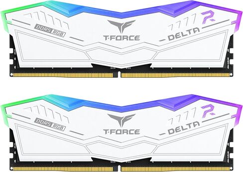 TEAMGROUP T-Force Delta RGB DDR5 Ram 32GB (2x16GB) 6000MHz PC5-48000 CL30 Intel XMP 3.0 & AMD Expo Compatible Desktop Memory Module Ram White FF4D532G6000HC30DC01 in Saudi Arabia