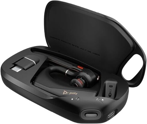 Poly Voyager Legend 50 UC Bluetooth Headset with Charging Case - 4 Noise-Canceling Mics, AI NoiseBlockAI & WindSmart Tech - Bluetooth Headphones with Mic, Smart Call Controls, All-Day Comfort in Saudi Arabia