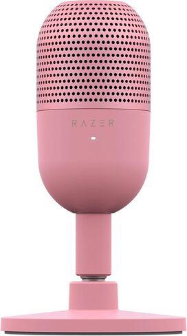 ميكروفون USB صغير من Razer Seiren V3، ميكروفون مكثف فائق القلب، أسود | مستشعر النقر لكتم الصوت مع مؤشر LED، ممتص الصدمات، مدمج للغاية، يعمل مع OBS، Discord، Zoom، Teams in Kuwait