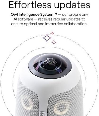 Owl Labs Meeting Owl 3 - 360° 1080p HD Conference Room Camera, AI-Driven Speaker-Tracking, 18-Foot Mic Pickup - Certified for Microsoft Teams - Works with Zoom, Google Meet - Plug & Play Setup in Kuwait