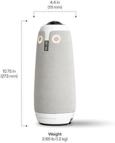 Owl Labs Meeting Owl 3 - 360° 1080p HD Conference Room Camera, AI-Driven Speaker-Tracking, 18-Foot Mic Pickup - Certified for Microsoft Teams - Works with Zoom, Google Meet - Plug & Play Setup in Kuwait