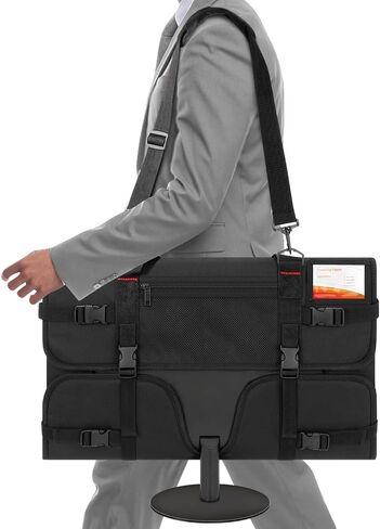 Monitor Carrying Case, Monitor Travel Bag for 27" LCD Screens and Monitors | Protective Monitor Travel Case with Padded Velvet Lining, Adjustable Shoulder Strap, Padded Handle, Multiple Pockets in Saudi Arabia