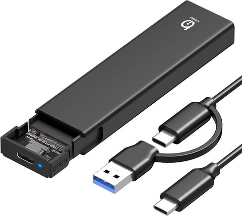 M.2 NVMe SSD Enclosure, Tool-Free Installation, External SSD Reader | USB 3.2 Gen 2 (10 Gbps) to NVME M-Key/(B+M) Key PCIe NVMe Adapter Support UASP and Trim, for SSDs 2230/2242 /2260/2280 in Saudi Arabia