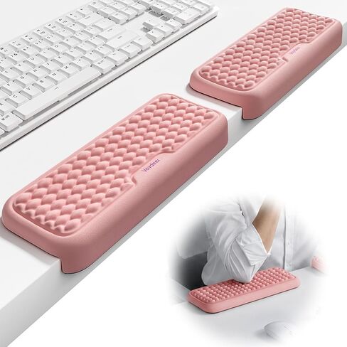 Vaydeer 2Pcs Elbow Rest Pad, L-Shaped Wrist Rest, Desk Edge Cushion | Ergonomic Memory Foam Arm Rest Support Keyboard Mouse Elbow Pad for Palm Hand Office Computer Home Gaming Accessories-Black in Saudi Arabia