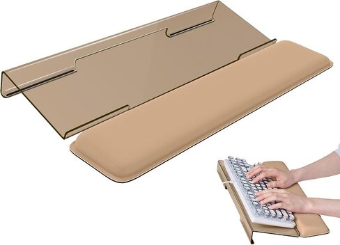 Laborio Computer Keyboard Wrist Rest, Keyboard Riser Stand for Desktop | Pink, Ergonomic Acrylic Keyboard Holder, Non-slip Wrist Pad, Pain Relief for Typing, Multiple Colors in Saudi Arabia