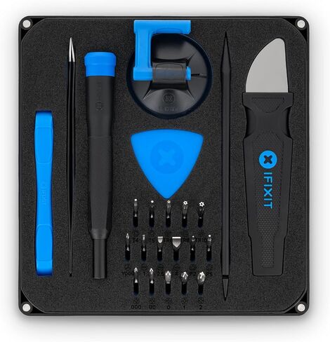 مجموعة أدوات iFixit الأساسية للإلكترونيات - الكمبيوتر الشخصي والكمبيوتر المحمول ومجموعة إصلاح الهاتف | مجموعة أدوات للمبتدئين تحتوي على 16 لقمة دقة (4 مم)، ومفك براغي مغناطيسي وأدوات فتح للأجهزة الإلكترونية in Kuwait