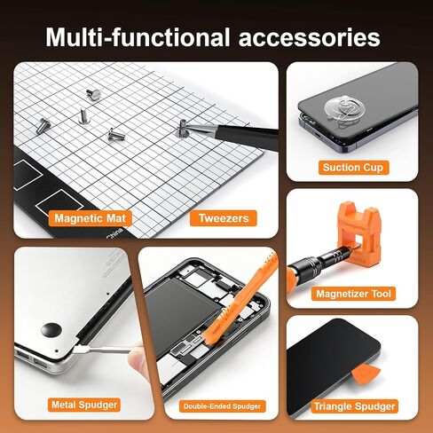 JOREST 145 in 1 Electronics Precision Screwdriver Set with 120 Bits | Magnetic Repair Tool Kit for Computer, Laptop, iPhone, PC, MacBook, Nintendo, Xbox, PS5, with ESD Wrist Strap, Gifts for Men in Saudi Arabia