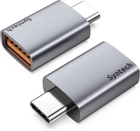 Syntech USB C to USB Adapter 2-Pack, 10Gbps Type C Male to USB 3.2 Female | Fit Side by Side, 10Gbps High Speed Transfer, Aluminum Housing, Plug & Play for iPhone17 Pro Max/iPad/iMac/MacBook Pro in Saudi Arabia