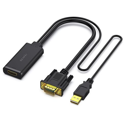 BENFEI VGA to HDMI Adapter, 1080P Converter with Audio from Computer/Laptop VGA Source to HDMI TV/Monitor in Saudi Arabia