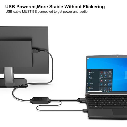 BENFEI VGA to HDMI Cable with Audio, 6 Feet 1080P Cable from VGA Computer/Laptop to HDMI Monitor/TV(Not Bidirectional) in Saudi Arabia