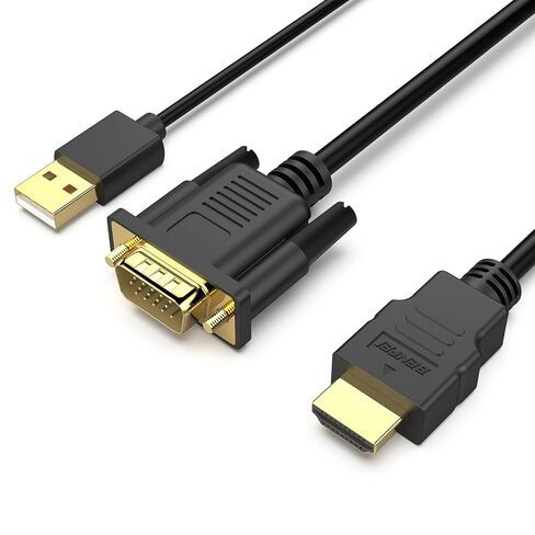 BENFEI VGA to HDMI Cable with Audio, 6 Feet 1080P Cable from VGA Computer/Laptop to HDMI Monitor/TV(Not Bidirectional) in Saudi Arabia