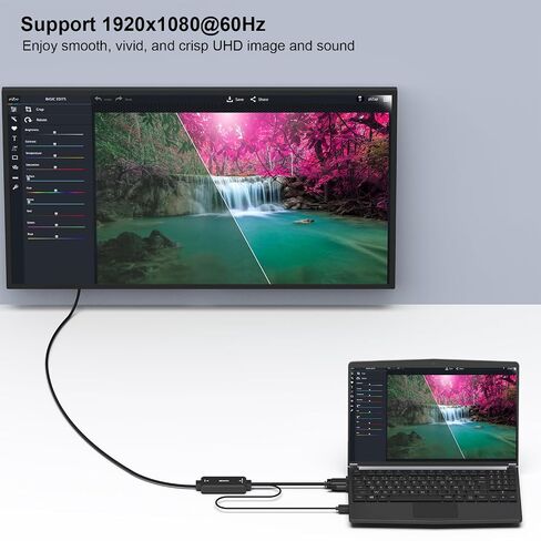BENFEI VGA to HDMI Cable with Audio, 6 Feet 1080P Cable from VGA Computer/Laptop to HDMI Monitor/TV(Not Bidirectional) in Saudi Arabia