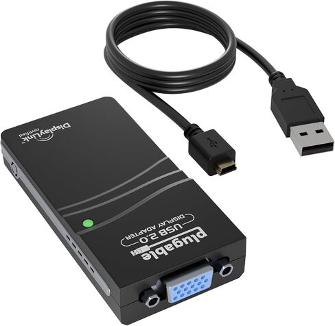 محول بطاقة رسومات فيديو خارجي متعدد الشاشات قابل للتوصيل USB 2.0 إلى HDMI أو DVI أو VGA I يصل إلى 1920x1080 يدعم أنظمة التشغيل Windows 11 و10 و8.1 و7 وXP وMac وChromeOS in Kuwait