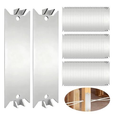 6 Inch Nail Plates Protection Shield for Wood Studs, Cable Wire Protector | 80 Pack, Rust-Resistant Metal Anti-Nail Plates with Pointed Prong for Plumbing & Wiring Protection, 6" x 1.5" in Saudi Arabia