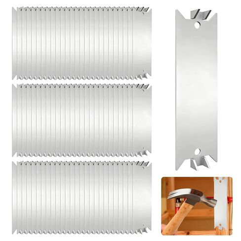 6 Inch Nail Plates Protection Shield for Wood Studs, Cable Wire Protector | 80 Pack, Rust-Resistant Metal Anti-Nail Plates with Pointed Prong for Plumbing & Wiring Protection, 6" x 1.5" in Saudi Arabia