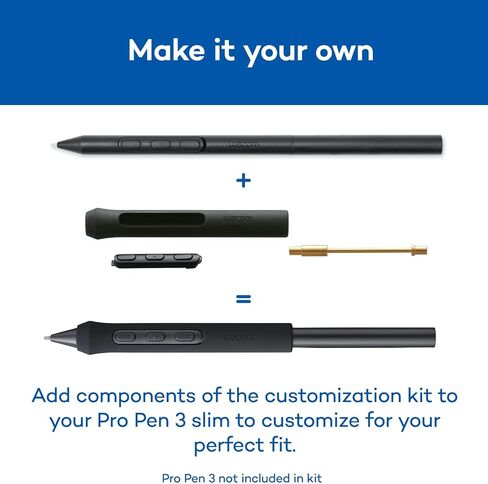 Wacom Pro Pen 3 Customization Kit | If your Wacom device came with the slim version of the PP3, this kit comes with the grips & weights to configure the pen in Saudi Arabia