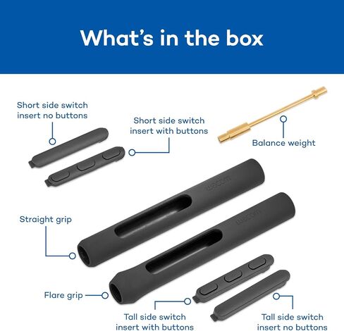 Wacom Pro Pen 3 Customization Kit | If your Wacom device came with the slim version of the PP3, this kit comes with the grips & weights to configure the pen in Saudi Arabia