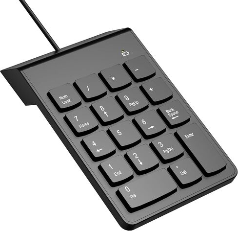 NOOX USB Numeric Keypad Numpad Portable Slim Mini 10 Key Number Pad Keyboard for Laptop Desktop Computer PC, Compatible with ChromeBook Surface Notebook, Tax Accountant Calculate Office Travel & Home in Saudi Arabia