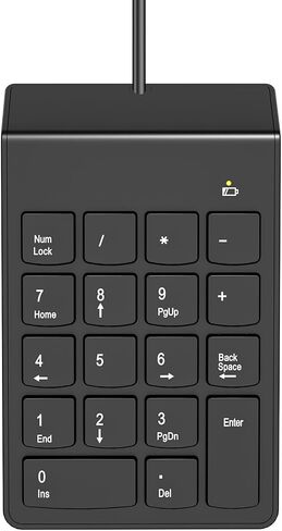 NOOX USB Numeric Keypad Numpad Portable Slim Mini 10 Key Number Pad Keyboard for Laptop Desktop Computer PC, Compatible with ChromeBook Surface Notebook, Tax Accountant Calculate Office Travel & Home in Saudi Arabia