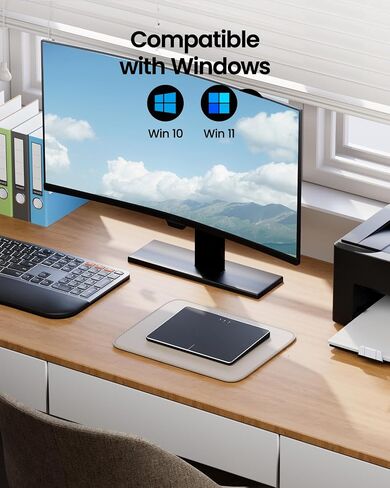 لوحة تتبع بلوتوث ProtoArc T1 Plus لنظام التشغيل Win 11/10، رمادي أسود | سطح لمس كبير مقاس 6.4 بوصات، يدعم التبديل بين 3 أجهزة عبر البلوتوث. لا حاجة إلى جهاز استقبال USB. قابل لإعادة الشحن ومتعدد الإيماءات. in Kuwait
