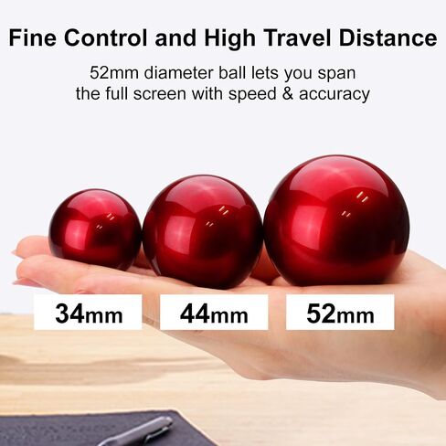 ELECOM HUGE Trackball Mouse, Wired, Finger-Operated, 8-Button Function, Palm Rest Attached, 52mm Smooth Red Ball Windows11, macOS (M-HT1URBK) in Saudi Arabia