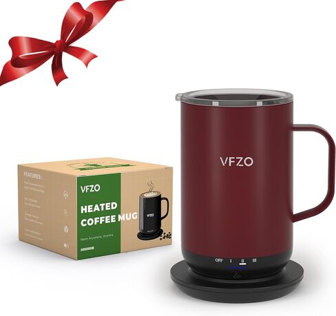 Self Heating Coffee Mug,High-Capacity- 18 oz, 180 Min Battery Life, Smart Heated Coffee Mug，Smart Mug, Simple Temperature Control Operation, Gifts for Family Members (Black) in Saudi Arabia