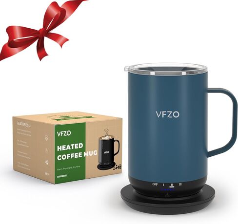 Self Heating Coffee Mug,High-Capacity- 18 oz, 180 Min Battery Life, Smart Heated Coffee Mug，Smart Mug, Simple Temperature Control Operation, Gifts for Family Members (Navy Blue) in Saudi Arabia