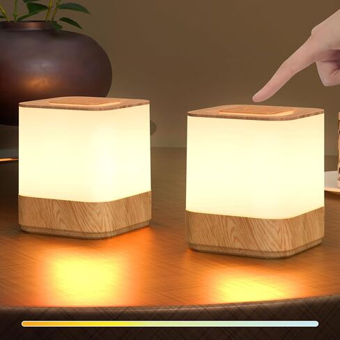 uuffoo 2 Pack Rechargeable Small Night Light Touch Dimmable Cordless Lamp | 3-Mode Lighting | 4000mAH Battery Operated | USB Changing | Portable Table Lamp for Bedside Bedroom Travel in Kuwait