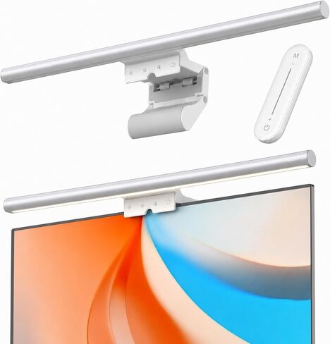 YEELIGHT Monitor Light Bar with Remote, Computer Monitor Lamp for Home Office Gaming, 250LM No Glare Eye-Care Screen Bar, Touch Control USB Desk Lamp with Stepless Dimming for Flat & Curved Monitor in Kuwait