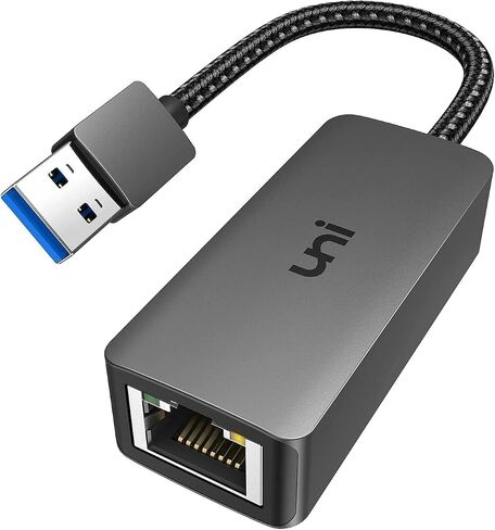 uni USB إلى محول إيثرنت، محول USB 3.0 مجاني إلى جيجابت إيثرنت | شبكة LAN بسرعة 100/1000 ميجابت في الثانية، محول إنترنت RJ45 متوافق مع أجهزة الكمبيوتر المحمول، MacBook، Surface، الكمبيوتر الشخصي الذي يعمل بنظام Windows، XP، Mac/Linux in Kuwait