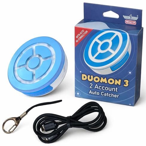 megacom DuoMon3 Lite 1P/2P Auto Catcher, Auto-Reconnection Hourly (No Pad) | Dual Accounts, Poket Go 1-Touch Reconnect, 65ft Bluetooth, IPX7, USB-C & Wireless Charging, App-Controlled Vibration/Sound in Saudi Arabia