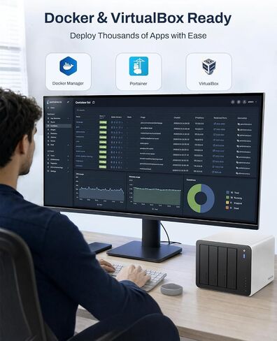 TERRAMASTER F4-425 Pro NAS 4-Bay، Intel N305 8-Core، 8 جيجابايت رام (بدون قرص) | 5 جيجابت LAN × 2، فتحة M.2 × 3، AI-Native OS TOS 7، دعم OpenClaw، خادم وسائط التخزين المتصل بالشبكة (بدون أقراص) in Kuwait