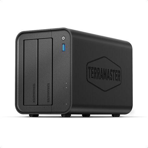 TERRAMASTER F2-425 2-Bay NAS Intel x86 وحدة المعالجة المركزية رباعية النواة وذاكرة الوصول العشوائي (RAM) سعة 4 جيجابايت (بدون قرص) | شبكة LAN بسرعة 2.5 جيجابت، خادم الوسائط المتعددة للتخزين المتصل بالشبكة للمستخدمين المنزليين (بدون أقراص) in Kuwait