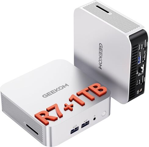 GEEKOM A6 Mini PC, Ryzen 7 6800H, 16GB DDR5 Upgradable RAM 1TB PCIe 4.0 SSD in Saudi Arabia