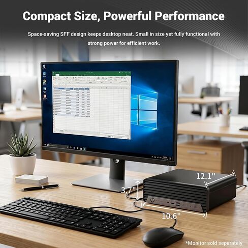 HP ProDesk 400 G9 SFF Business Desktop, 14th Gen Intel Core i5-14500, 32GB DDR5, 1TB SSD,Wi-Fi, HDMI,DP, RJ-45, Support 2-Monitor 4K, Wired Keyboard & Mouse, Windows 11 Pro, 64GB Flash Drive Bundle in Saudi Arabia