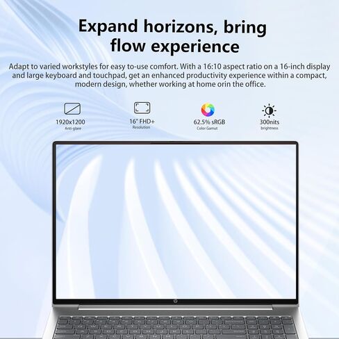 HP ProBook 4 G1a Business AI Laptop, 16" FHD+, AMD Ryzen 5 230 up to 4.9 GHz, 16GB DDR5, 512GB SSD, HDMI, 1080p FHD Camera, Wi-Fi 6E, Win 11 Pro, Long Life Battery, Fast Charging, Bundle w/ 7-in-1 Hub in Saudi Arabia