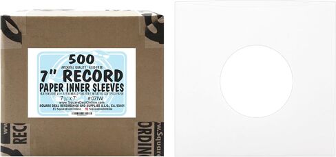 (100) Archival Quality Acid-Free Heavyweight Paper Inner Sleeves for 7" Vinyl Records #07IW in Saudi Arabia